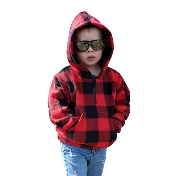 Kids red clearance zip hoodie