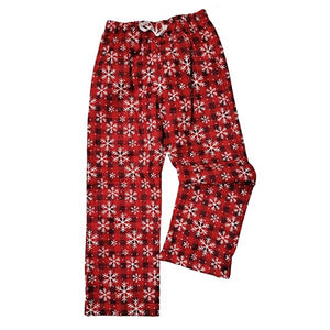 child-sleep-pants-snowflake-red-plaid