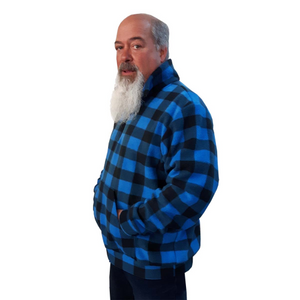 ADULT ZIP PULLOVER BUFFALO CHECK BLUE