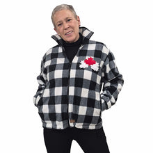 ADULT CANADA BOMBER BUFFALO CHECK WHITE