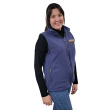 ADULT FULL ZIP VEST BONDED SHERPA BLUE MANITOULIN ISLAND LOGO
