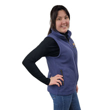 ADULT FULL ZIP VEST BONDED SHERPA BLUE MANITOULIN ISLAND LOGO