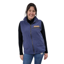 ADULT FULL ZIP VEST BONDED SHERPA BLUE MANITOULIN ISLAND LOGO