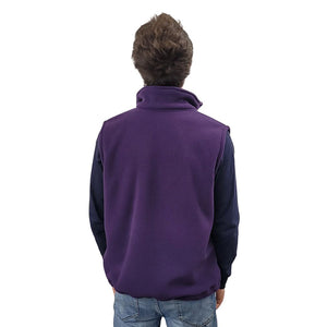 ADULT FULL ZIP VEST BONDED SHERPA PLUM MANITOULIN ISLAND LOGO