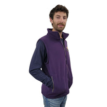 ADULT FULL ZIP VEST BONDED SHERPA PLUM MANITOULIN ISLAND LOGO