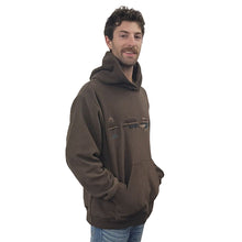 ADULT HOODED PULLOVER CI MICRO FLEECE WILDERNESS BROWN