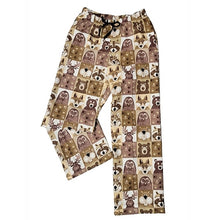 ADULT SLEEP PANTS ANIMAL PORTRAITS BROWN