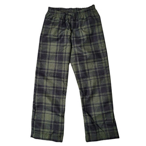 ADULT SLEEP PANTS BLACK MOSS PLAID