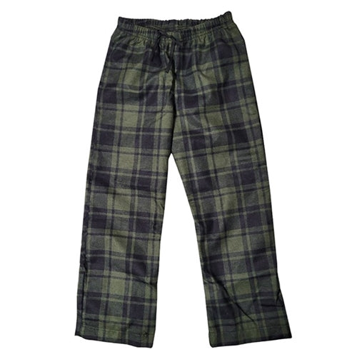 ADULT SLEEP PANTS BLACK MOSS PLAID