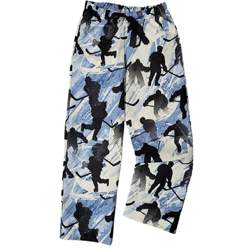 ADULT SLEEP PANTS HOCKEY BLUE