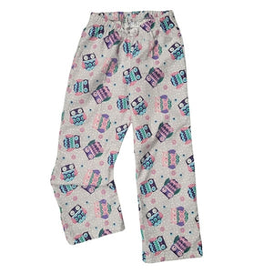 ADULT SLEEP PANTS OWLS GREY