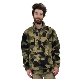 ADULT ZIP PULLOVER BERBER CAMOUFLAGE PRINT