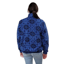 ADULT ZIP PULLOVER GEO BLUE
