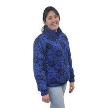 ADULT ZIP PULLOVER GEO BLUE