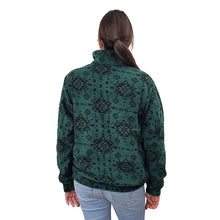 ADULT ZIP PULLOVER GEO GREEN