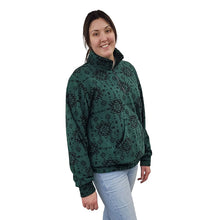 ADULT ZIP PULLOVER GEO GREEN