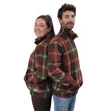 ADULT ZIP PULLOVER MAPLE LEAF PLAID