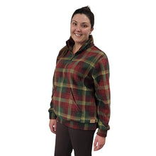 ADULT ZIP PULLOVER MAPLE LEAF PLAID