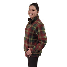 ADULT ZIP PULLOVER MAPLE LEAF PLAID
