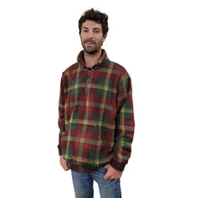ADULT ZIP PULLOVER MAPLE LEAF PLAID