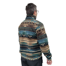 ADULT ZIP PULLOVER SOUTHWEST TEAL PRINT