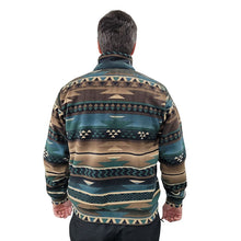 ADULT ZIP PULLOVER SOUTHWEST TEAL PRINT