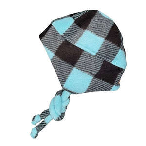 BEANIE W/ EAR LUGS BUFFALO CHECK TEAL