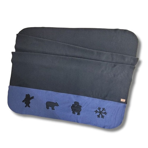 CANADIANA SILHOUETTES THROW BLANKET NORTH GREY