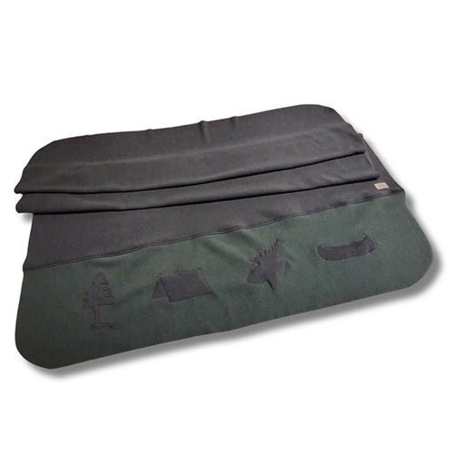 CANADIANA SILHOUETTES THROW BLANKET WILDERNESS BROWN
