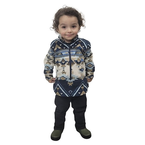 CHILD CAMP POPOVER ARCTIC PRINT NAVAHO BLUE