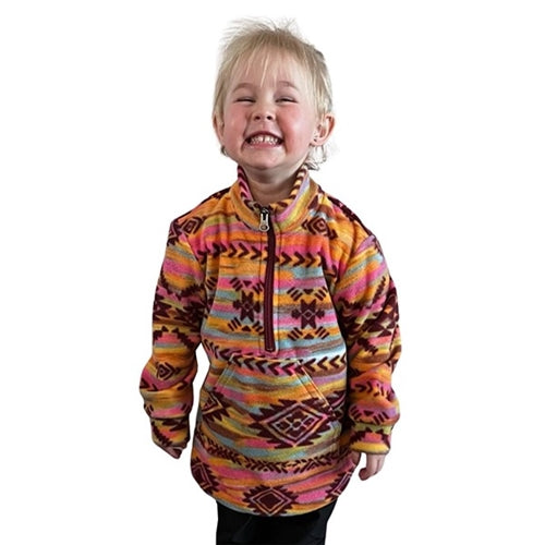 CHILD CAMP POPOVER ARCTIC PRINT NAVAHO PINK