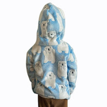 CHILD HOODED PULLOVER WHISPER POLAR BEAR