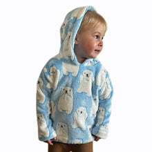 CHILD HOODED PULLOVER WHISPER POLAR BEAR