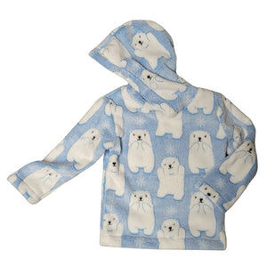 CHILD HOODED PULLOVER WHISPER POLAR BEAR