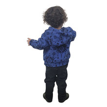 CHILD HOODED ZIP PULLOVER GEO BLUE