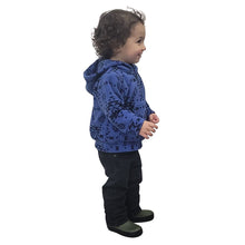 CHILD HOODED ZIP PULLOVER GEO BLUE