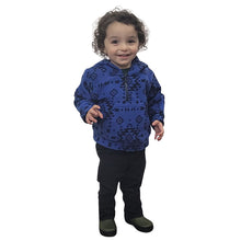 CHILD HOODED ZIP PULLOVER GEO BLUE