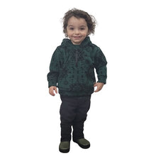 CHILD HOODED ZIP PULLOVER GEO GREEN