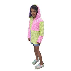 CHILD SCRAP ZIP HOODIE WHISPER BUBBLE PASTEL