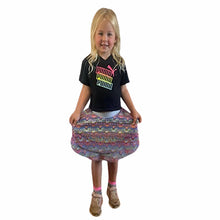 CHILD SKORT TIERED LACE MULTI