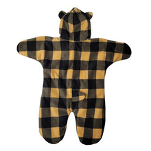 INFANT BUNTING BAG BEAR BUFFALO CHECK TAN