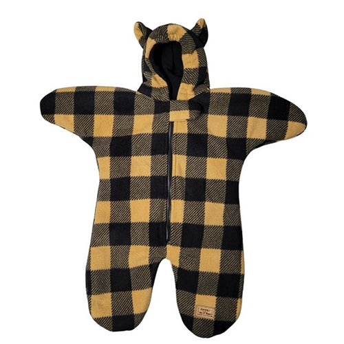 INFANT BUNTING BAG BEAR BUFFALO CHECK TAN