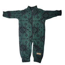 INFANT ONESIE GEOMETRIC GREEN