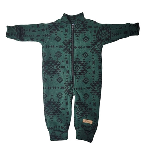 INFANT ONESIE GEOMETRIC GREEN