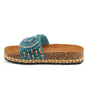 PATRIZIA SANDAL SWIRLA TURQUOISE