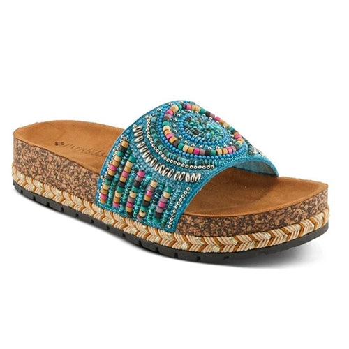 PATRIZIA SANDAL SWIRLA TURQUOISE