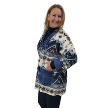 WOMEN'S BLANKET JACKET NAVAHO BLUE