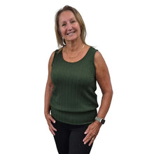 WOMEN'S BONI TANK TOP CABLE KNIT PINE GREEN