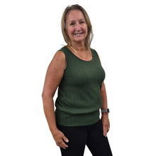 WOMEN'S BONI TANK TOP CABLE KNIT PINE GREEN