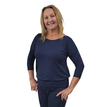 WOMEN'S BONI TOP 3/4 SLEEVE NAVY
